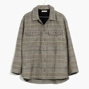 NWT Madewell Bonded Flannel Shirt-Jacket in Cohancy Plaid